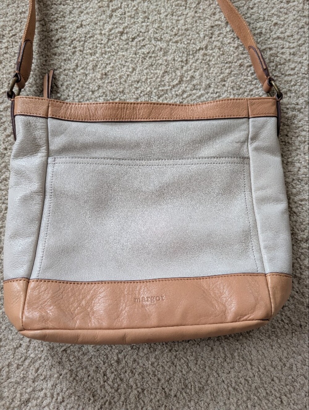 Margot Two-Tone Cream and Tan Shoulder Bag